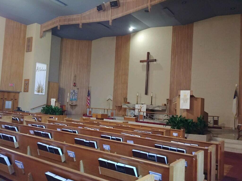 Church interior cleaned and prepared for worship by Orchid Cleaning Service