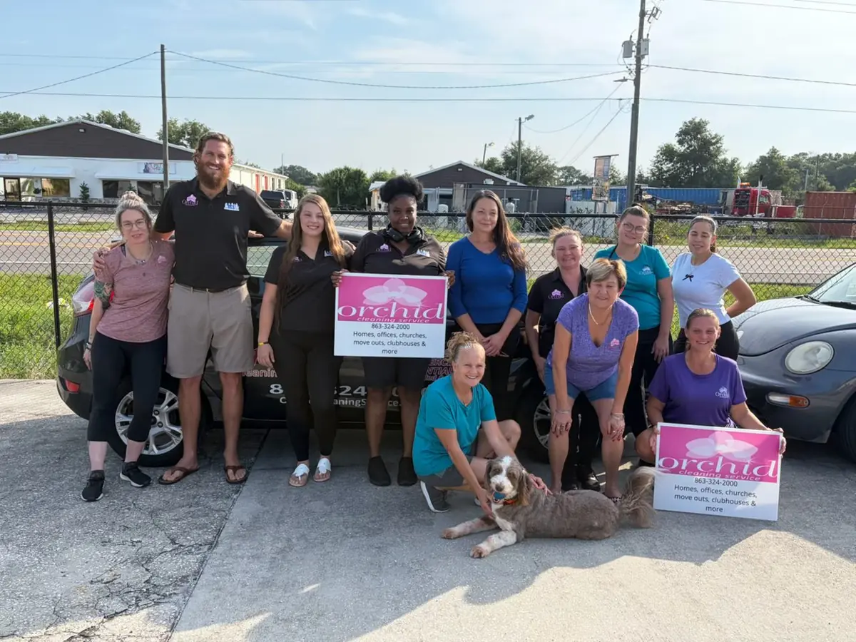 Orchid Cleaning Service residential crew members who clean homes across Lakeland, FL