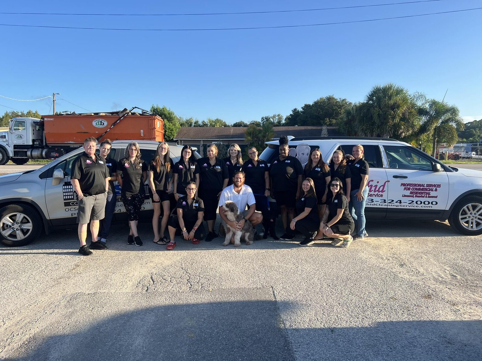 The full Orchid Cleaning Service team
